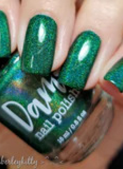 Dam Polish - Emerald - Green Holographic Polish - Gemstone Rainbow