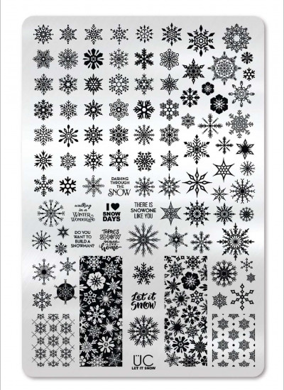 Uberchic Nailart -  Single Stamping Plates - Let It Snow 