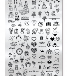 Uberchic Nailart -  Single Stamping Plates - Elements of Love