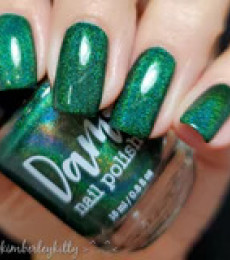 Dam Polish - Emerald - Green Holographic Polish - Gemstone Rainbow