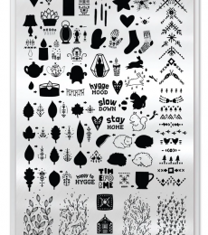 Uberchic Nailart -  Single Stamping Plates - Happy To Hygge