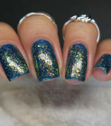 Wildflower Lacquer - Happy Little Polishes Collection-We Don’t Make Mistakes We Make Happy Accidents holo flakes.