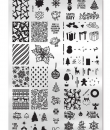 Uberchic Nailart -  Single Stamping Plates -  Holiday Jingle, (Christmas-03)